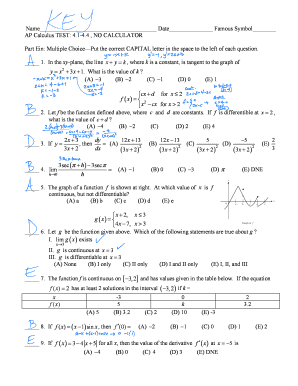 AP Calculus Test 4.1-4.4