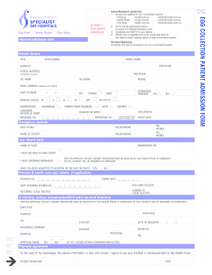 Patient Admission Form