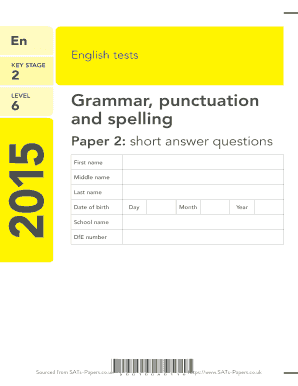 Key Stage 2 Grammar Test