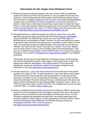 Airport Zone Disclosure Form