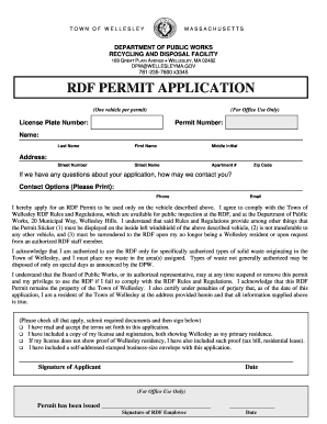 Wellesley RDF Permit Application