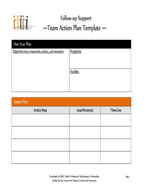 Team Action Plan Template. Team Action Plan Template - cdc