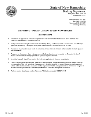 New Hampshire Uniform Consent to Service of Process