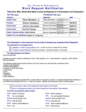 IRS Form 8825 Rental Real Estate Income and Expenses