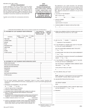 California Aggregate Production Report