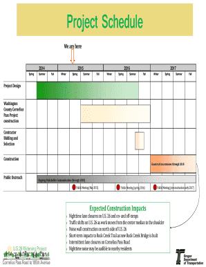 Fillable Online oregon Project Schedule - oregon Fax Email Print ...