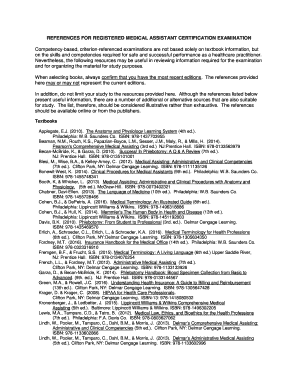 Fillable Online americanmedtech REFERENCES FOR REGISTERED MEDICAL ...