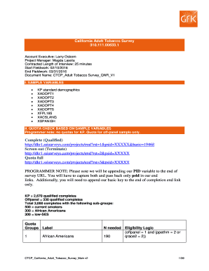 California Adult Tobacco Survey Form