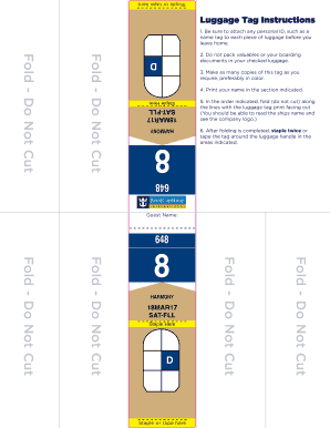 Luggage Tag Instructions