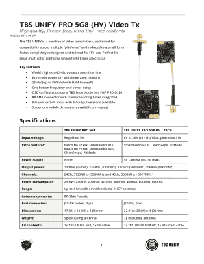 TBS UNIFY PRO 5G8 (HV) Video Tx