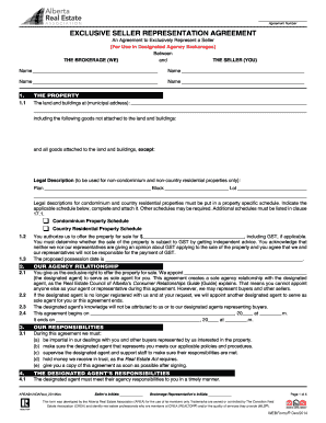 Exclusive Seller Representation Agreement