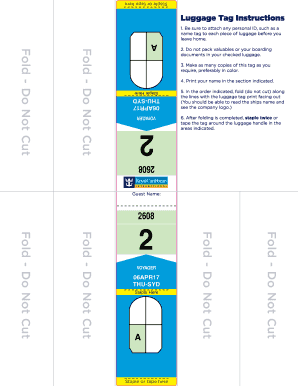 Luggage Tag Instructions