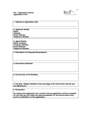 UK Planning Application Form