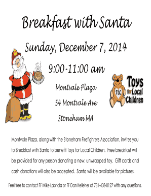 Fillable Online Breakfast with Santa Fax Email Print - pdfFiller