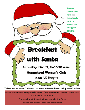 Breakfast with Santa - pendercountync