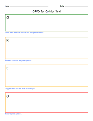 OREO Opinion Text Form