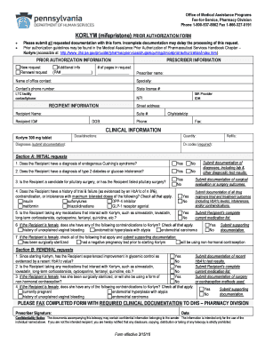 Korlym Prior Authorization Form