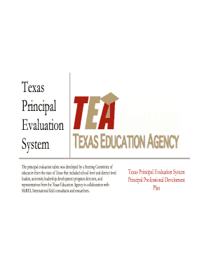 Texas Principal Professional Development Plan