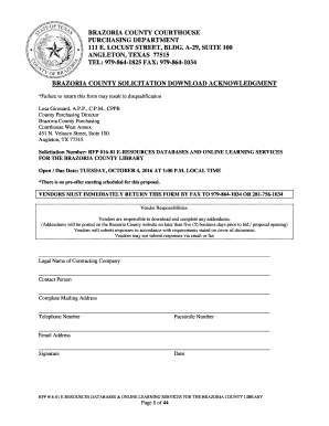 Fillable Online Fillable BRAZORIA COUNTY, TEXAS Fax Email Print - pdfFiller