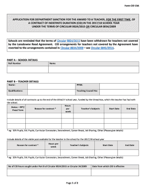Form CID 13A Application