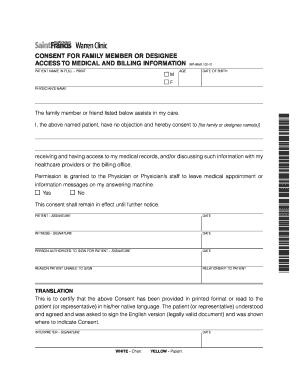 Warren Clinic Consent Form