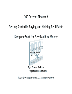 100 percent financed ebook