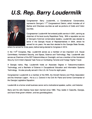 Congressman Barry Loudermilk, a Constitutional Conservative,