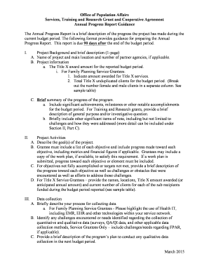 Interim report format pdf - OPA-Title X Annual Progress Report Format - FP Serivces March2015 Final 1 .docx - hhs