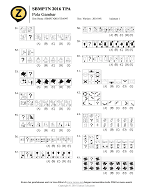 SBMPTN 2016 TPA Test Form