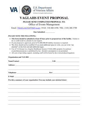 VAGLAHS EVENT PROPOSAL - losangeles va