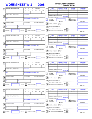 Worksheet W-2 Groundwater Right/Permit