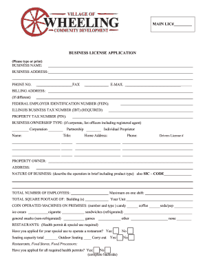 Illinois Business License Application