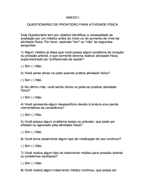 Questionário de Prontidão para Atividade Física