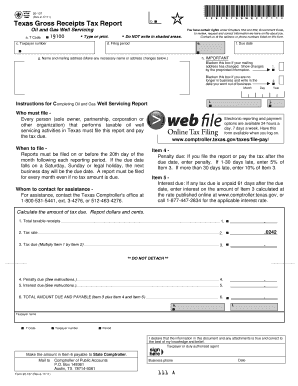 Texas Gross Receipts Tax Report
