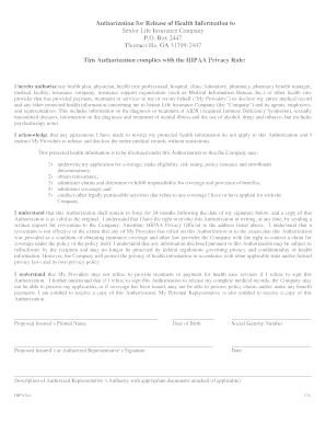 Authorization for Release of Health Information