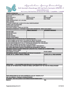 Patient Registration and Medical History Form