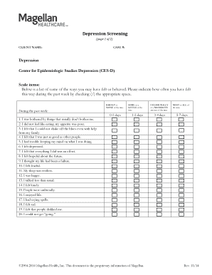 Depression Screening Form