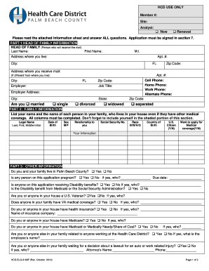 Health Care District of Palm Beach County Application
