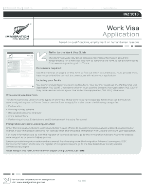 New Zealand Work Visa Application