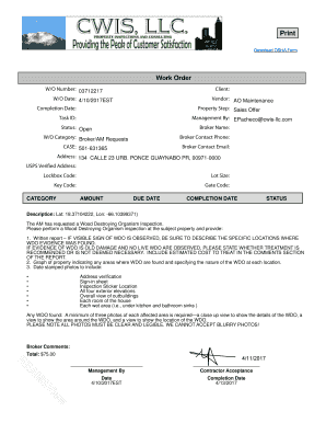 Wood Destroying Organism Inspection Report