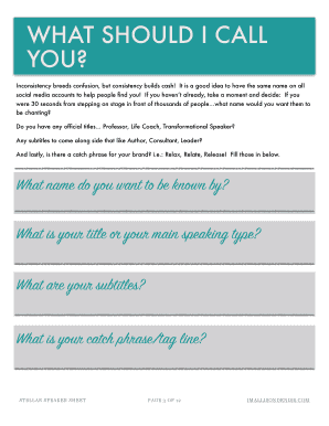 Speaker One Sheet Template