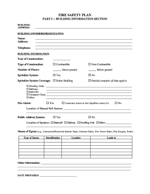 Fire Safety Plan Template
