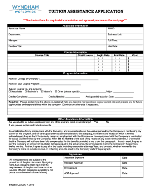 Tuition Assistance Application