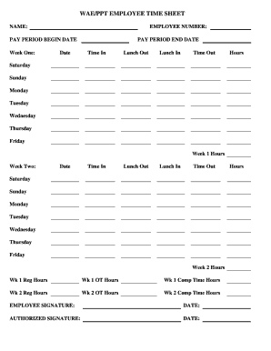 Employee Time Sheet