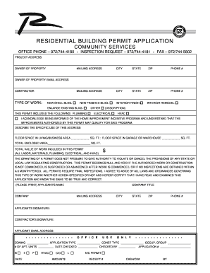 Residential Building Permit Application