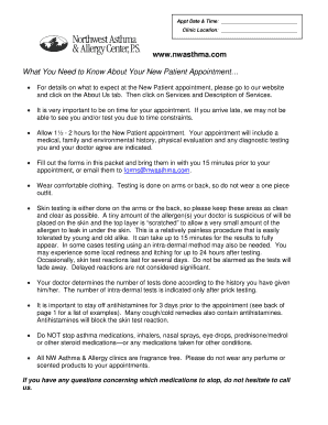 New Patient Appointment Form