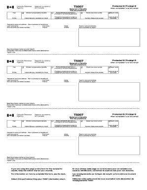 T5007 Statement of Benefits