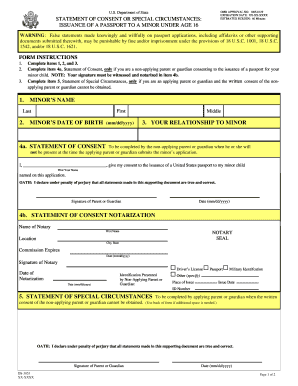 US Passport Application for Minors