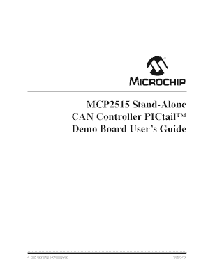 MCP2515 Stand-Alone CAN Controller PICtail Demo Board User's Guide. MCP2515