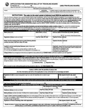 Indiana Absentee Ballot Application